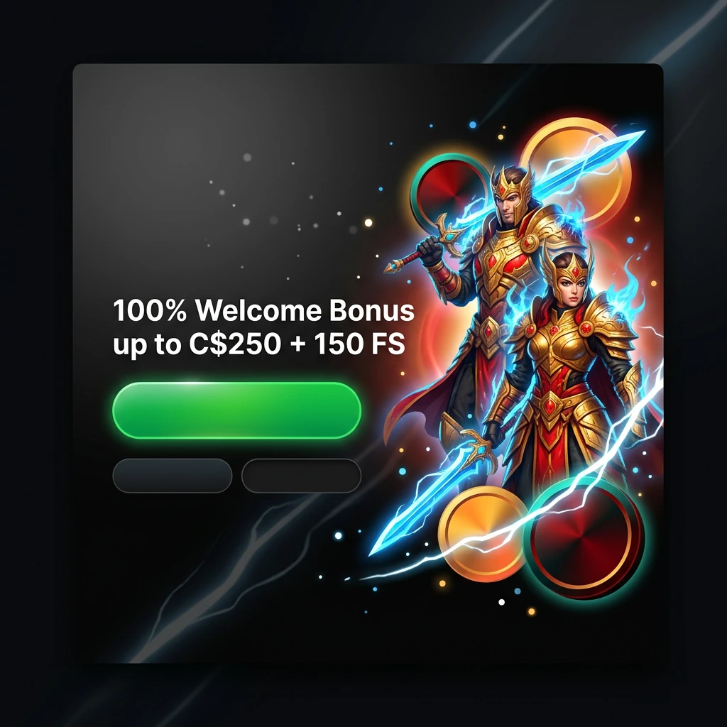 100% Welcome Bonus up to C$250 + 150 FS 100% Welcome Bonus up to C$250 + 150 FS